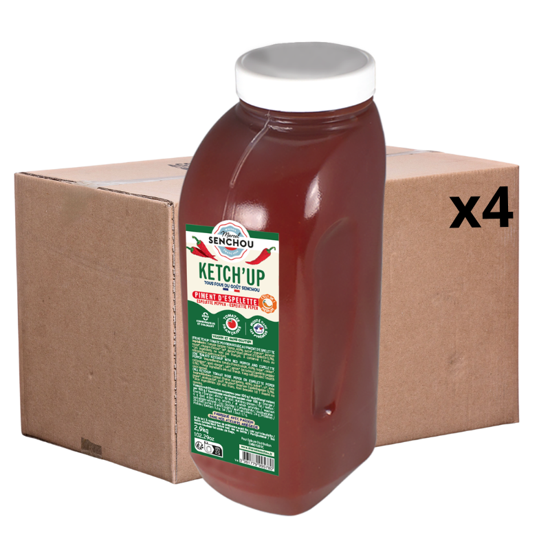 Pur Ketchup Tomate au Piment d'Espelette x4